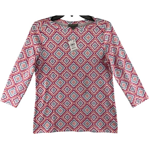 Style&Co. Womens Small Pima Cotton Shirt 3/4 Sleeve - Picture 1 of 9